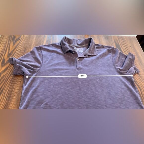 Eddie Bauer Mens Active Polo Shirt Purple Short Sleeve Button Up Stretch L Large - Picture 12 of 16